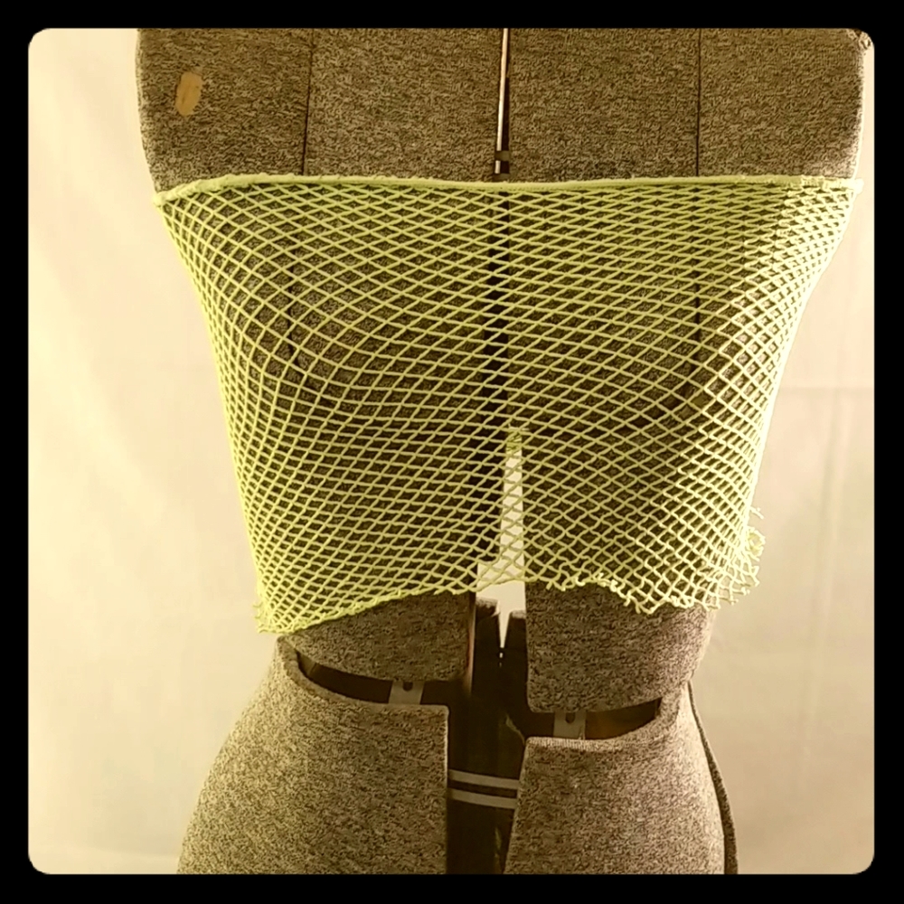 Neon Green fishnet Tube top FINAL PRICE